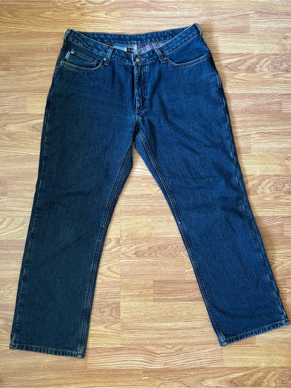 Carhartt Straight Jeans Womens 10 Blue Med Wash Mid Rise Relaxed Denim